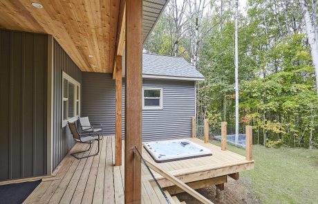 Custom hot tub deck